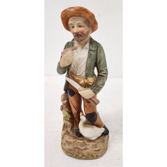 Vintage HOMCO Old Man With Goose Large Porcelain Figurine Farmhouse Decor #1417 - Picture 1 of 10